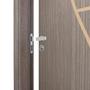 Imagem de Kit Porta de Madeira Decorada 215x94cm com Batente de MDF Ultra 10cm Cantareira MGM