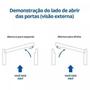 Imagem de Kit Porta de Madeira Esquerda 213cmx84,5cmx12cm PE15 Esel