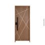 Imagem de Kit Porta de Madeira Frisada 210x80cm Batente 14cm Fechadura Digital e Puxador