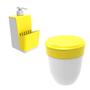 Imagem de Kit Porta Detergente E Lixeira 2,5L Redonda Amarelo - Crippa