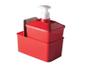 Imagem de Kit Porta Detergente Quadrado Vermelho com Rodinho Plasutil