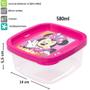 Imagem de Kit Porta Lanche Escola Passeio Minnie Garrafa Potes