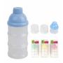Imagem de Kit porta leite em pó suplementos condimentos empilhavel jogo 3 potes com tampa bebe academia whey