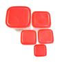Imagem de Kit Porta Mantimentos Com 5 Peças Uninjet - Vermelho