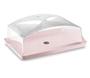 Imagem de Kit Porta Pão Premium + Boleira Retangular Com Tampa Uz Rosa