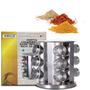 Imagem de Kit Porta Tempero e Condimentos 12 Potes  Com Base Giratória 360 Inoxidável Gourmet Sofisticado 