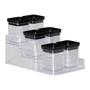 Imagem de Kit Porta Temperos Acrílico Lumini Black com 7 Peças