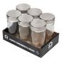 Imagem de Kit Porta Temperos com 6 Potes Vidro Tampa Inox 80 ML