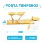 Imagem de Kit Porta Temperos Condimentos Com Colher De Bambu