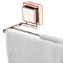 Imagem de Kit Porta Toalha Duplo Toalheiro Ventosa Lavabo Rosa Gold