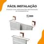 Imagem de Kit Porta Toalha Duplo Toalheiro Ventosa Lavabo Rosa Gold