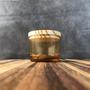 Imagem de Kit Pote de Vidro Translúcido Dourado Patê C/Tampa 120ml - Patê - Whisky - Velas - Gourmet - Decoração- Degustação