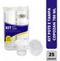 Imagem de Kit Pote e Tampa Redondo 780ml (25 unidades) - Copozan