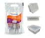 Imagem de Kit Pote e Tampa Retangular PP 1000ML C/25UN - CRISTALCOPO