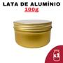 Imagem de Kit Pote Lata Alumínio Multiuso Dourado Vela, Creme,