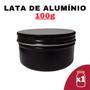 Imagem de Kit Pote Lata Alumínio Multiuso Preto Vela, Creme,