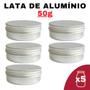 Imagem de Kit Pote Lata de Alumínio Multiuso - Prata - Vela, Cosméticos, Creme e Armazenamento Diversos (50g)