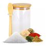 Kit Pote Mantimentos Com Colher 500Ml + Moedor Temperos Sal - Kadê Imagem de Kit Pote Mantimentos Com Colher 500Ml + Moedor Temperos Sal