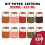 Imagem de Kit Potes de Temperos Condimentos de Vidro Leiteira 215ml