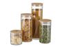 Imagem de Kit Potes De Vidro Herméticos Tampa Bambu 4 Unid Electrolux