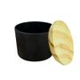Imagem de Kit Potes de Vidro Patê  120ml Preto Com Tampa