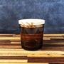 Imagem de Kit Potes de Vidro Patê Ambar Translúcido C/Tampa 220ml - Patê - Whisky - Velas - Gourmet - Decoração- Degustação