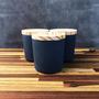 Imagem de Kit Potes de Vidro Patê Azul Escuro C/Tampa 220ml - Patê - Whisky - Velas - Gourmet - Decoração- Degustação