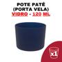 Imagem de Kit Potes De Vidro Patê Jateado ul Escuro 120Ml