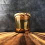 Imagem de Kit Potes de Vidro Patê Translúcido Dourado C/Tampa 220ml - Patê - Whisky - Velas - Gourmet - Decoração- Degustação