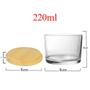 Imagem de Kit Potes de Vidro Patê/Whisky  220ml Transparente Com Tampa