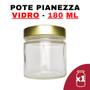 Imagem de Kit Potes De Vidro Pianezza C/Tampa Dourado 180Ml