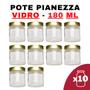 Imagem de Kit Potes de Vidro Pianezza C/Tampa Dourado 180ml