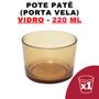 Imagem de Kit Potes de Vidro Translúcido Patê Dourado S/ Tampa 220ml - Patê - Whisky - Velas - Gourmet - Decoração- Degustação