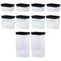 Imagem de Kit Potes Herméticos Black Paramount Lumini 580ml 1300ml 26