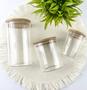 Imagem de Kit Potes Herméticos Com Tampa de Bambu 3 Pçs 250ml/520ml/770ml