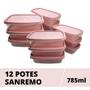 Imagem de Kit Potes Plastico 12 Peças Sanremo 785ml Freezer Microondas