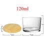 Imagem de Kit potes vidro transparente patê tampa 120ml - 5 unidades