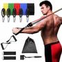 Imagem de Kit Power Tube Elástico Extensor 11 Itens Treino Funcional