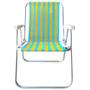 Imagem de Kit Praia 2 Cadeiras de Praia Aluminio Alta e Guarda Sol Azul