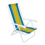 Imagem de Kit Praia Guarda Sol Amarelo Bagum 1,60 M + 2 Cadeiras 4 Posicoes em Aco