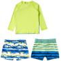 Imagem de Kit Praia Kids Camiseta Manga Longa + 2 Sungas Tip Top Shark UV50+ 3535140