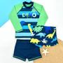 Imagem de Kit Praia Menino Blusa Proteção Uv +2 Sungas Boxer Infantil