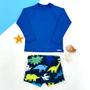 Imagem de Kit Praia Menino Blusa Proteção Uv+ Sunga + Bermuda Infantil