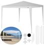 Imagem de Kit Praia Tenda Gazebo 3x3 M Rafia + 2 Cadeiras Aluminio + Cooler 26 L  Mor 