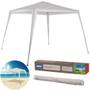 Imagem de Kit Praia Tenda Gazebo Rafia 3 M X 2,40 M + 2 Cadeiras Coloridas Aluminio  Mor 