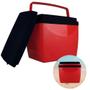 Imagem de Kit Praia Vermelho e Preto Caixa Termica Cooler 26 L + Uma Cadeira  Mor 