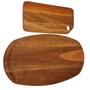 Imagem de Kit Prancha oval 50x30 e tábua com furo 32x16 de pau madeira