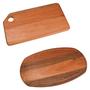 Imagem de Kit Prancha oval 50x30 e tábua com furo 32x16 de pau madeira