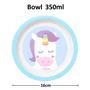 Imagem de Kit Pratinho de Bebe com Bowl e Copinho Unicórnio
