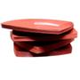 Imagem de Kit Prato Quadrado Vermelho 10 Unidades Plástico Resistente